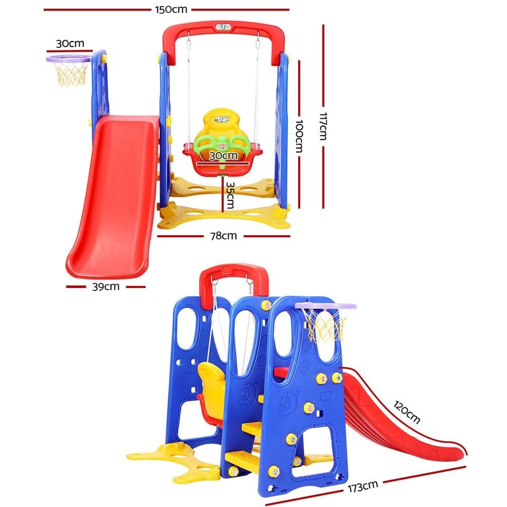 3-in-1 Toddler Slide and Swing