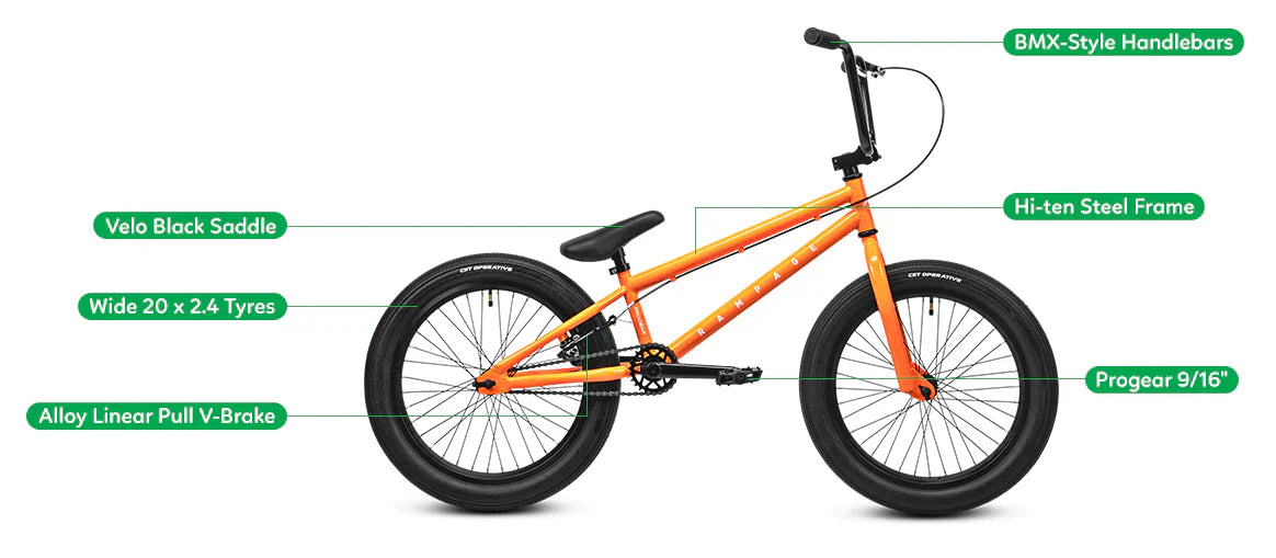 Lifespan Kids Progear Rampage BMX 20" Orange