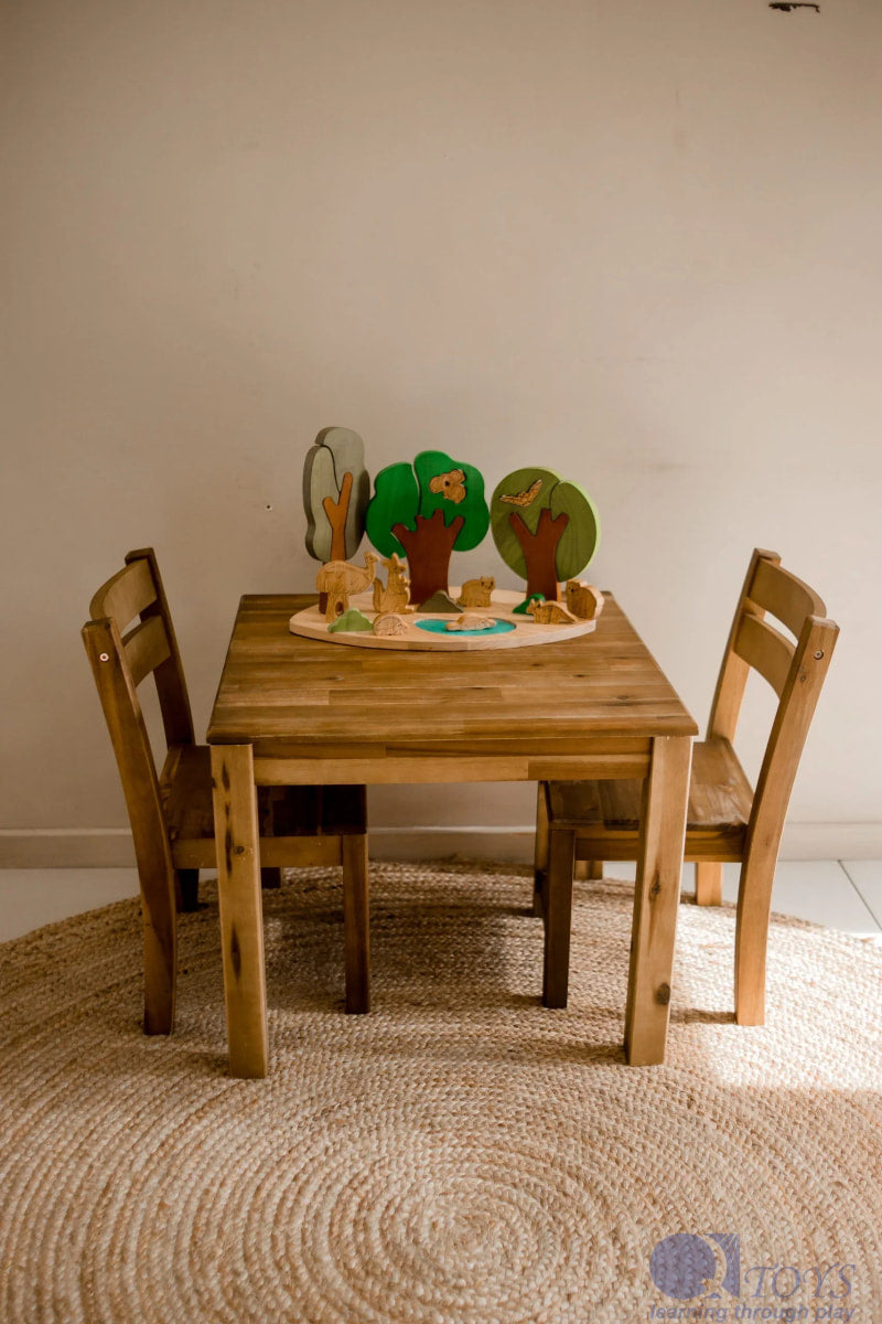 Acacia Kids Table with 2 Chairs