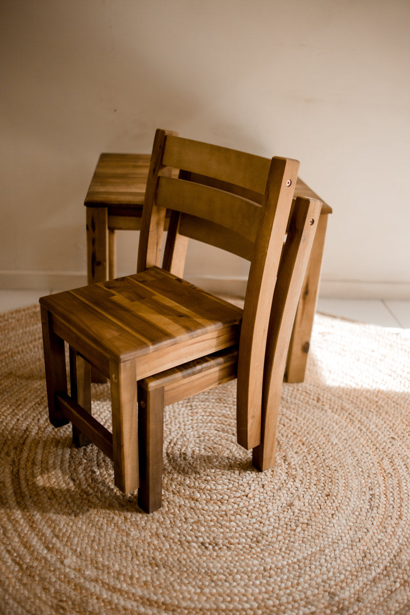 2 x Acacia Kids Chair