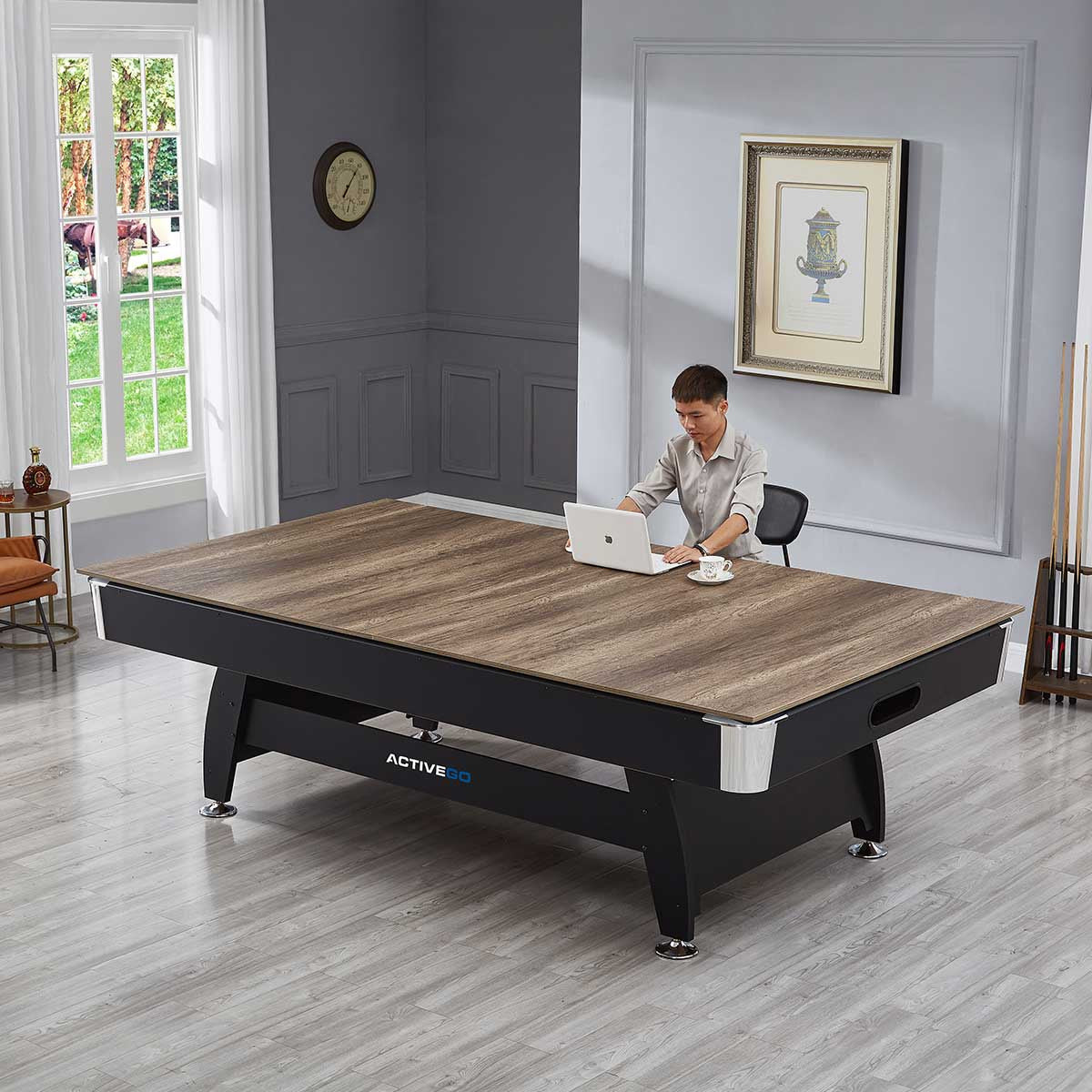 ActiveGo BreakShot 8ft Pool Table with 3-IN-1 Table Top