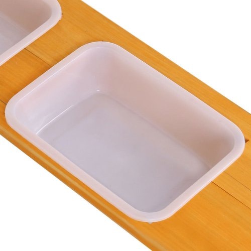 Wooden Kids Sandpit with Shade and Water Tubs