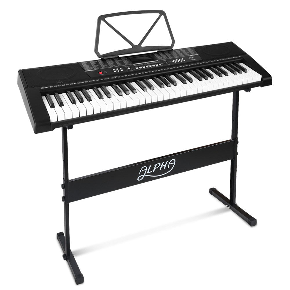 Alpha 61 Keys Electronic Piano with Stand Sound Speaker