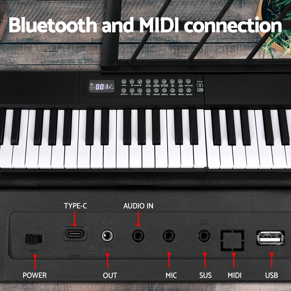 Alpha 61 Keys Foldable Electronic Piano Keyboard with Carry Bag