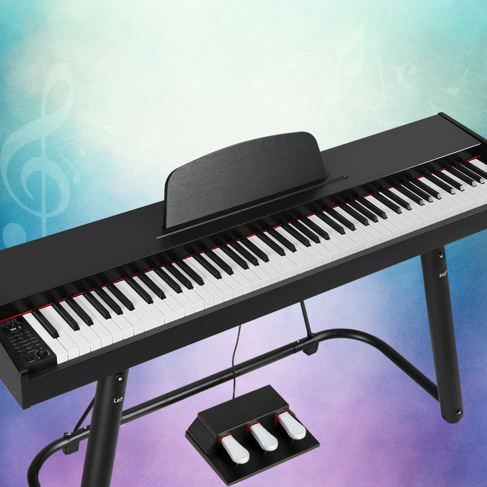 Alpha 88 Keys Electronic Piano Keyboard with Stand Semi-Weighted