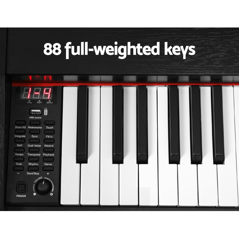 Alpha 88 Keys Electronic Piano Keyboard with Stand Stool Weighted