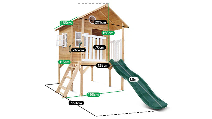 Lifespan Kids Archie Elevated Cubby with Slide