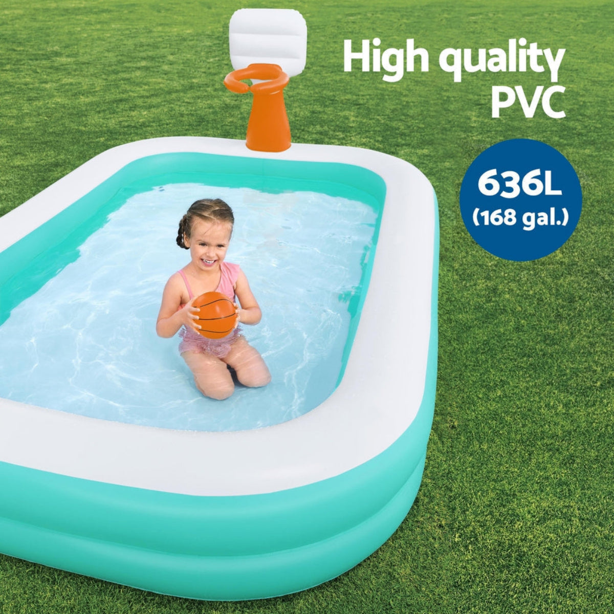 Bestway Kids Inflatable Pool with Basketball Hoop