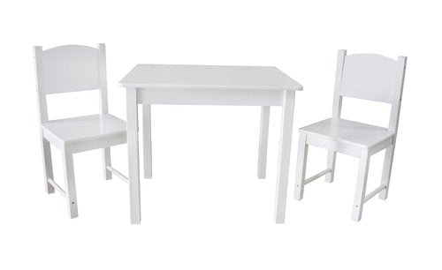 Kids Explore Children White Table and Chair Set