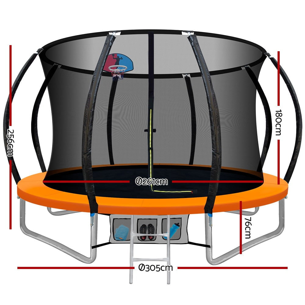 Everfit 10ft Trampoline Kids with Basketball Hoop