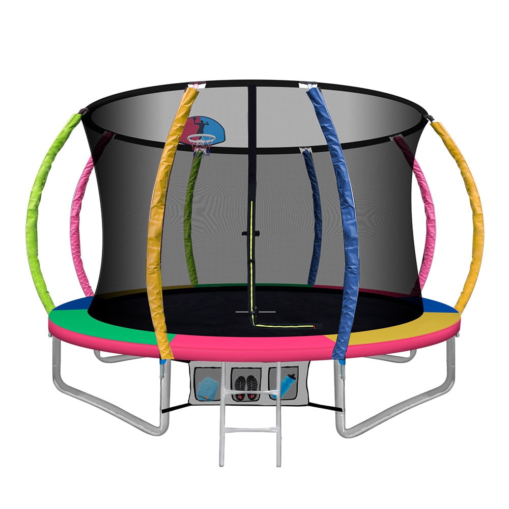 Everfit 10ft Trampoline Kids with Basketball Hoop