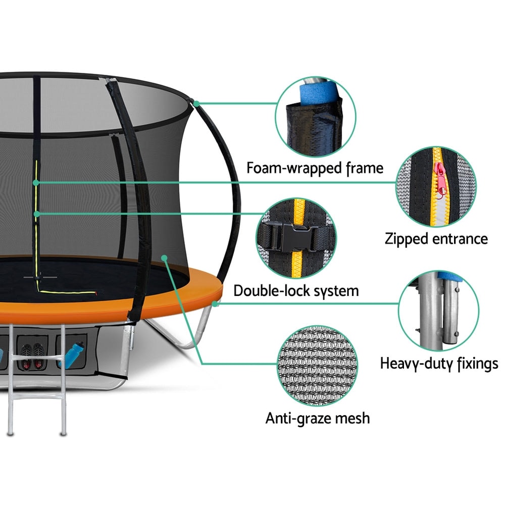 Everfit 8ft Trampoline Kids Orange