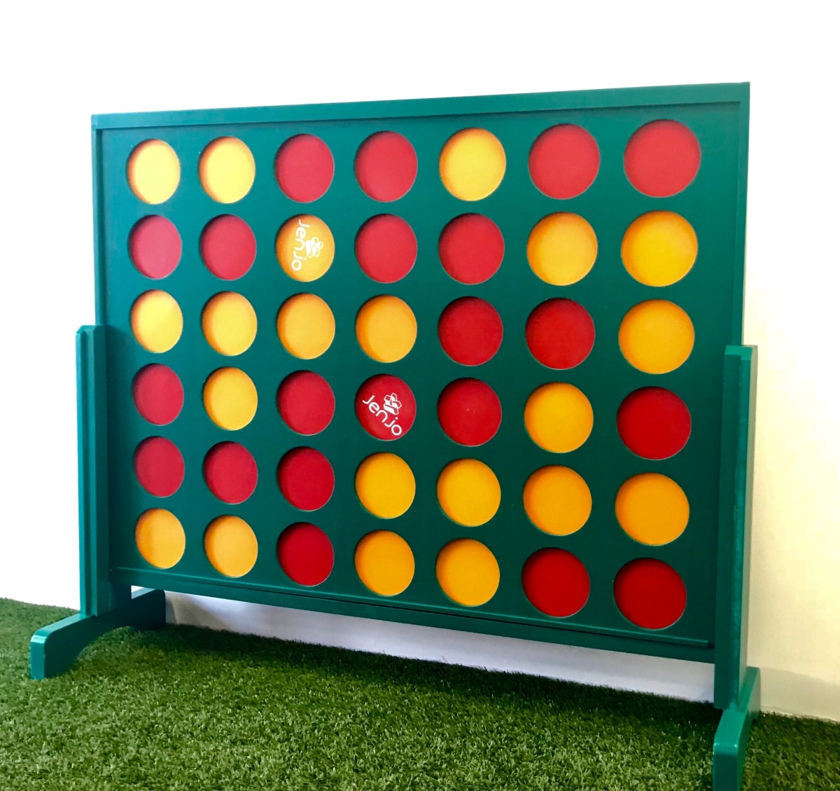 Wooden Giant Green Connect Four In A Row Game Set