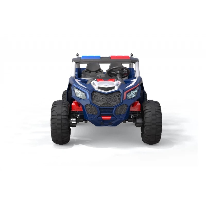 Go Skitz 24V Four-Wheels Police Beach Buggy Kids Ride On Car in Blue