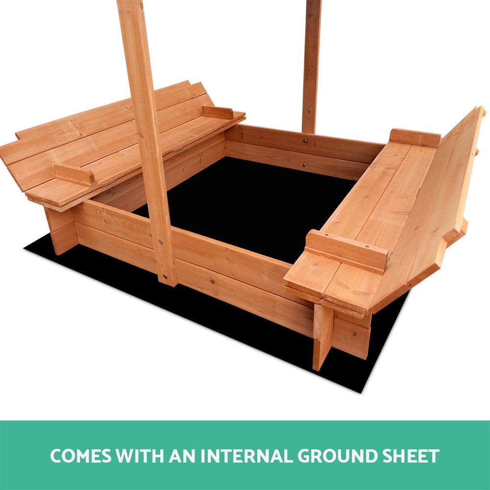 Keezi 1.2m Sandpit with Canopy