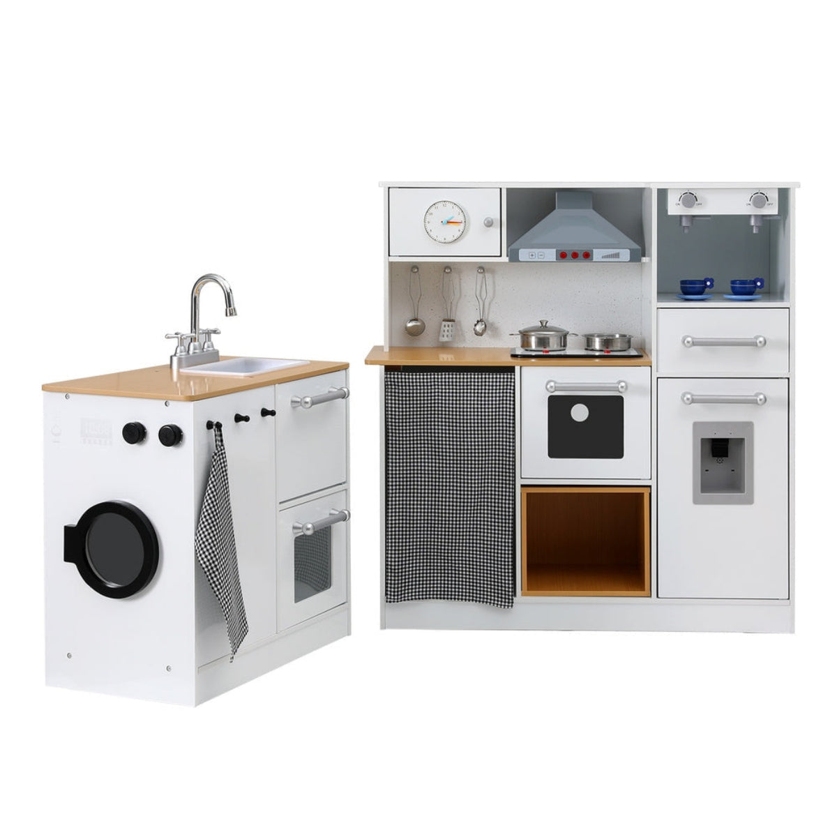 Keezi 2-Piece Kids Wooden Kitchen Set