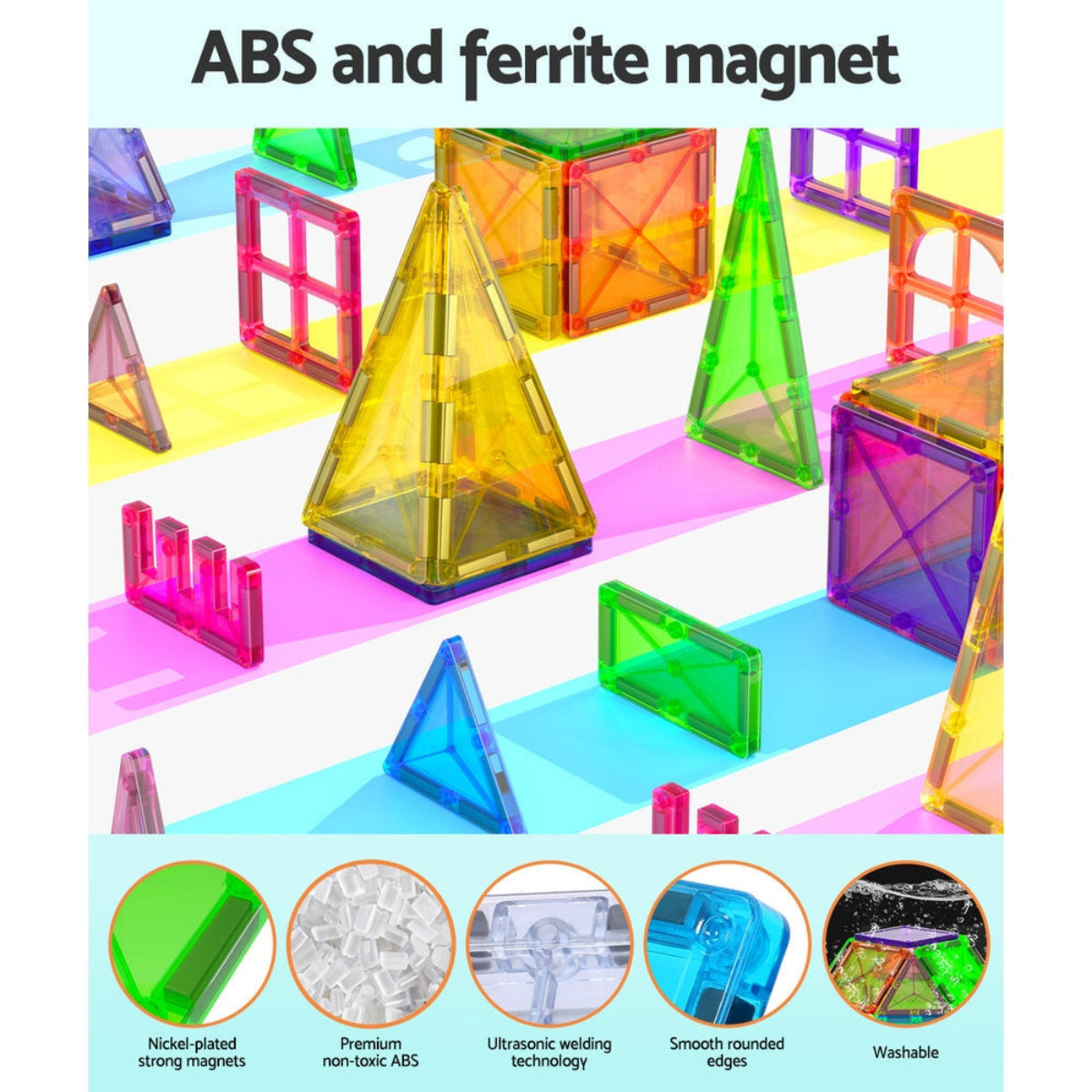 Keezi Kids Magnetic Tiles Playset