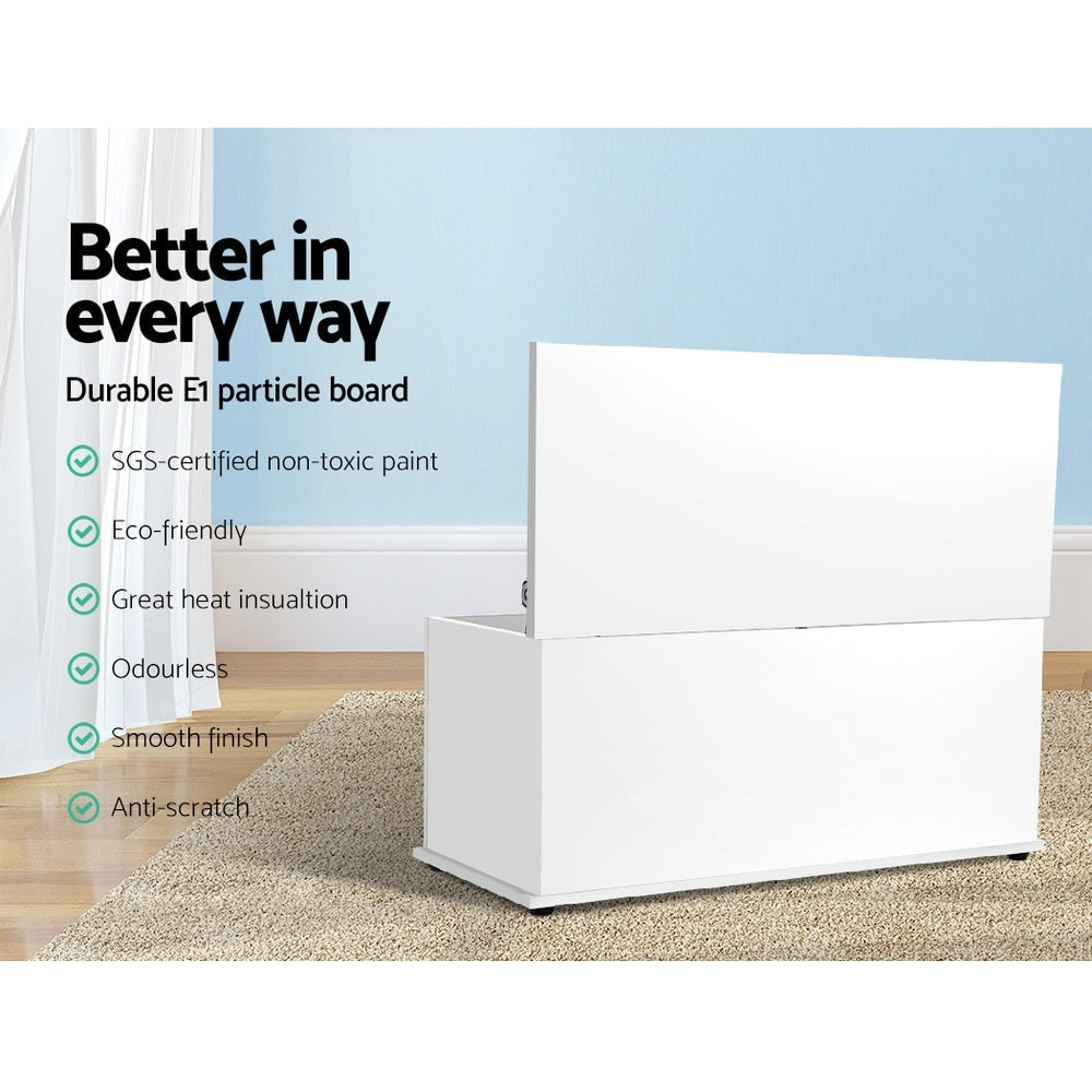 Keezi Kids Ottoman White Chest Storage