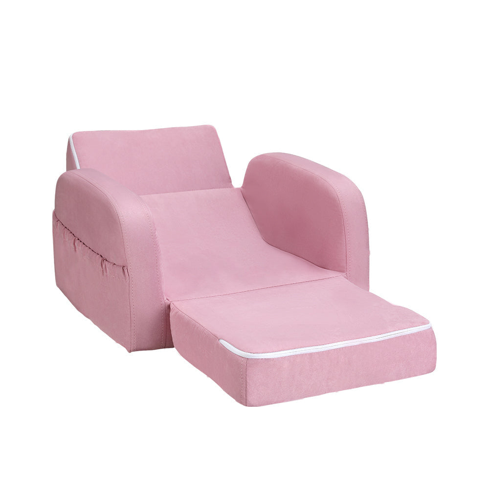 Keezi Flip Open Kids Sofa in Pink
