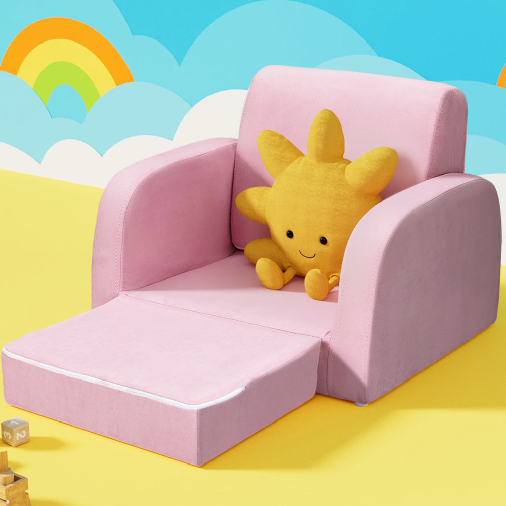 Keezi Flip Open Kids Sofa in Pink