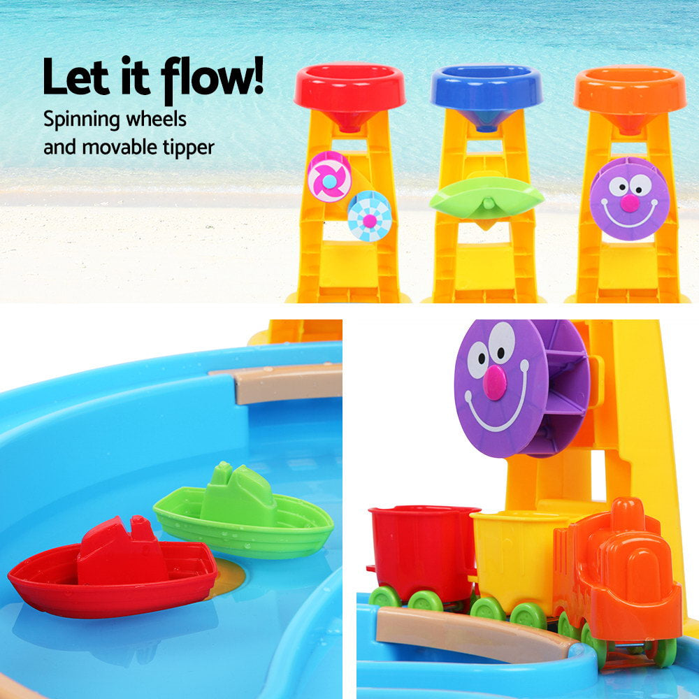 Keezi Kids 26 Piece Sand and Water Play Table with Umbrella