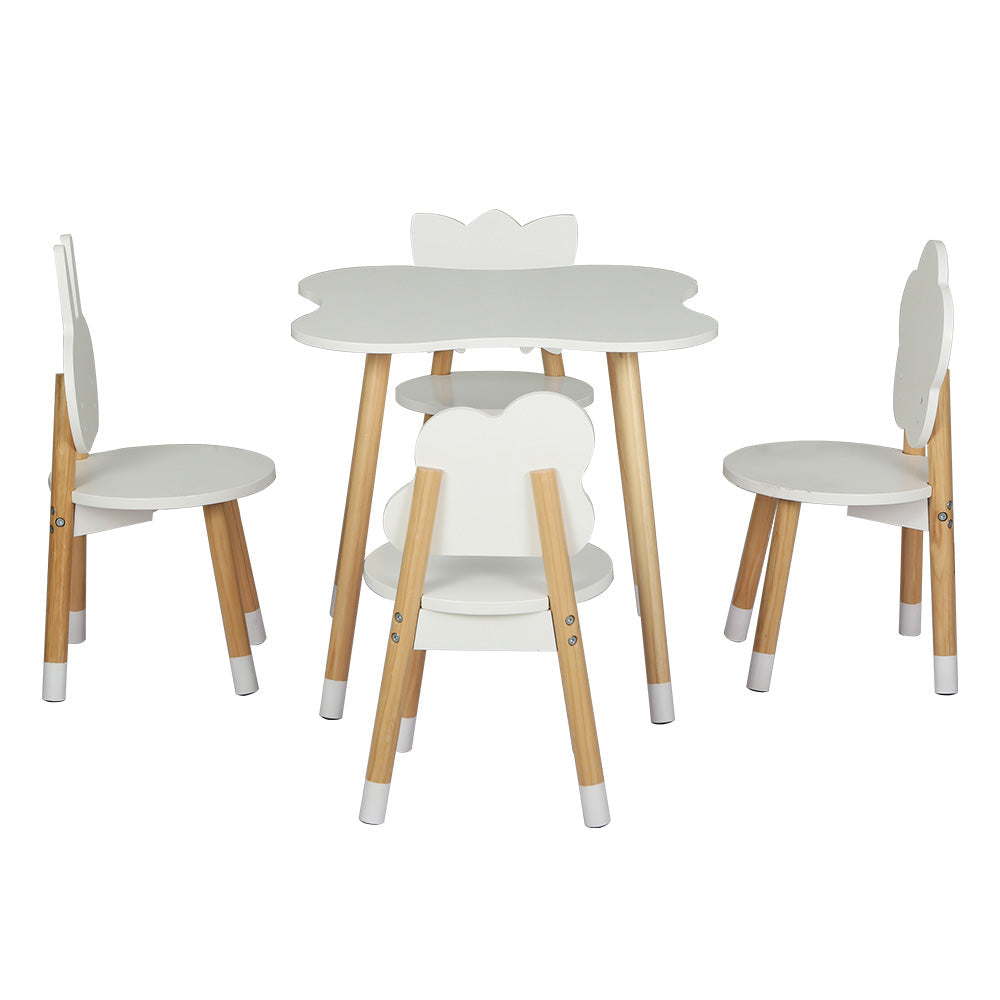 Keezi Kids 5-Piece Play Desk and Chairs Set