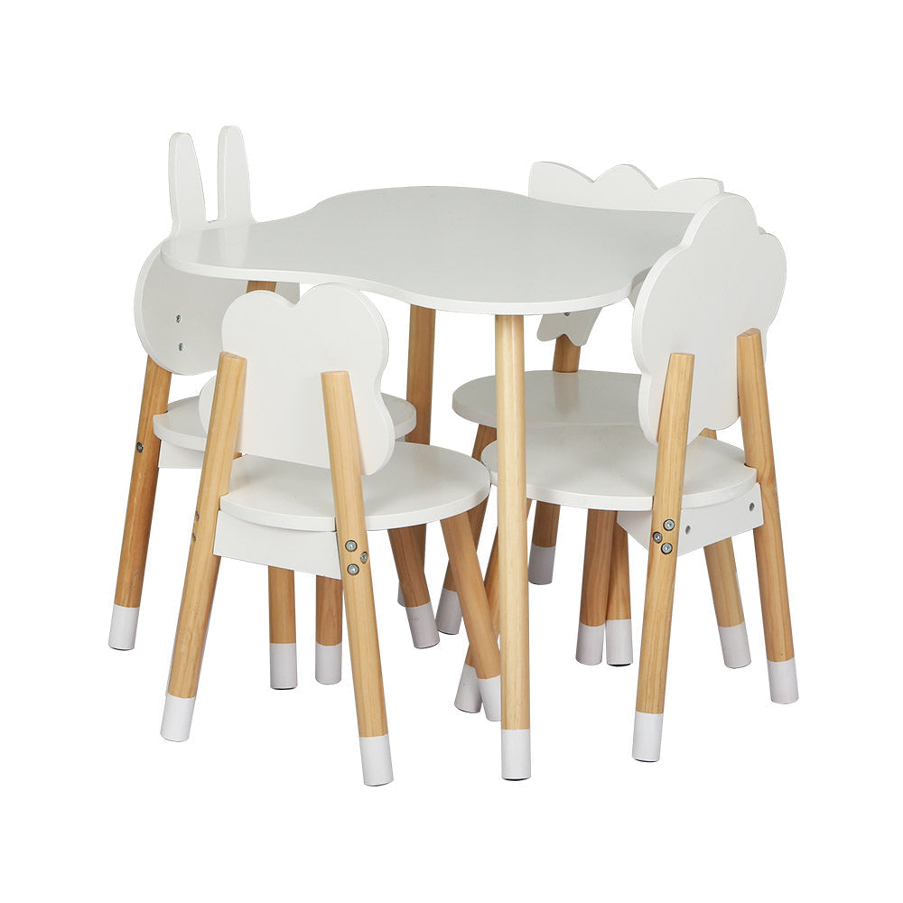 Keezi Kids 5-Piece Play Desk and Chairs Set