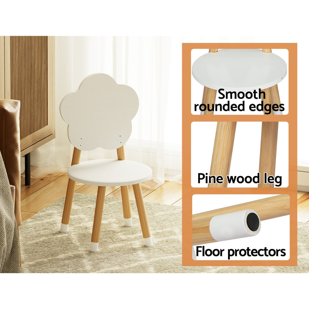 Keezi Kids 5-Piece Play Desk and Chairs Set