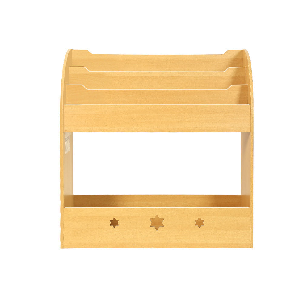 Keezi Kids Bookshelf Wooden 3-Tier Organiser with Extra Storage