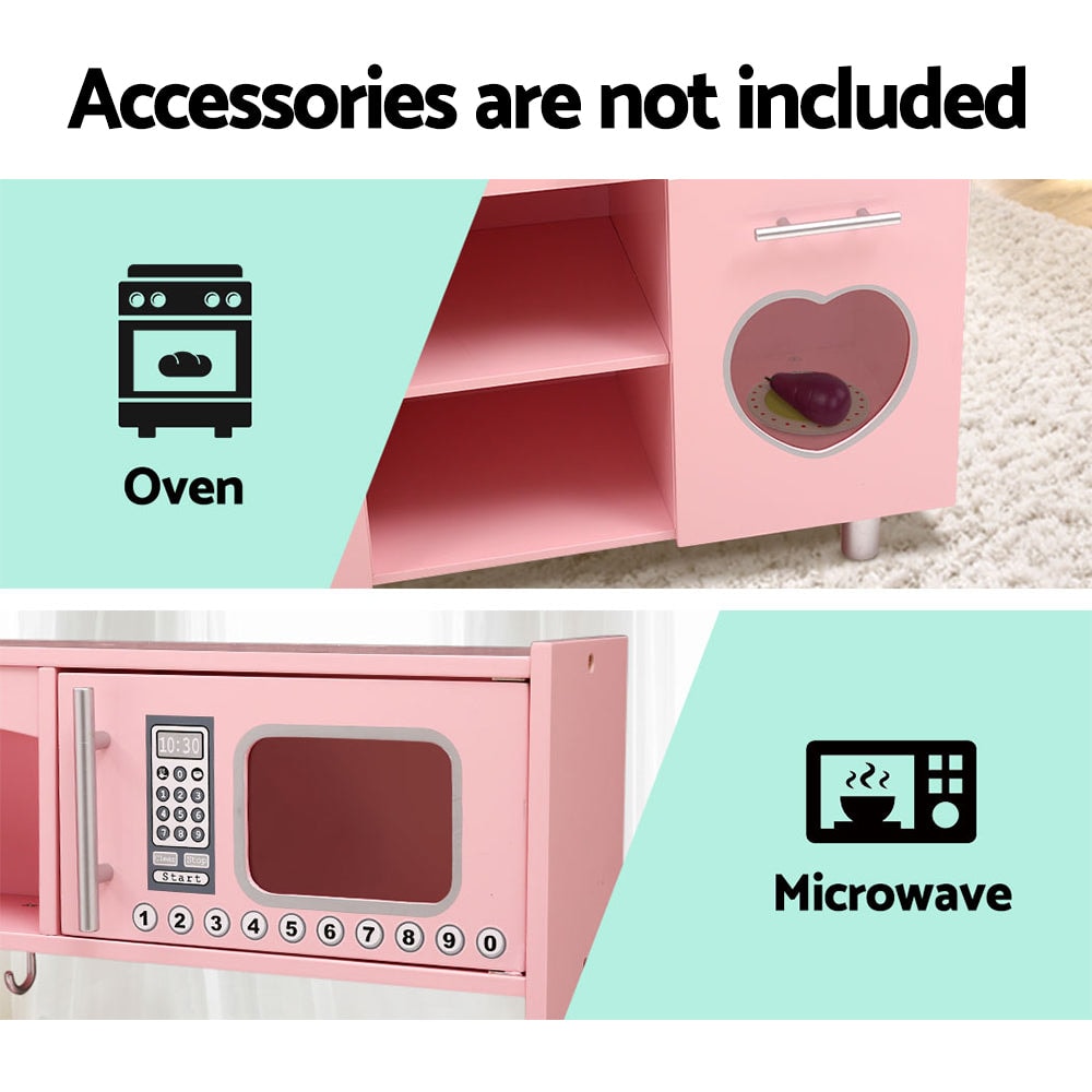 Keezi Kids Retro Kitchen in Classic Pink