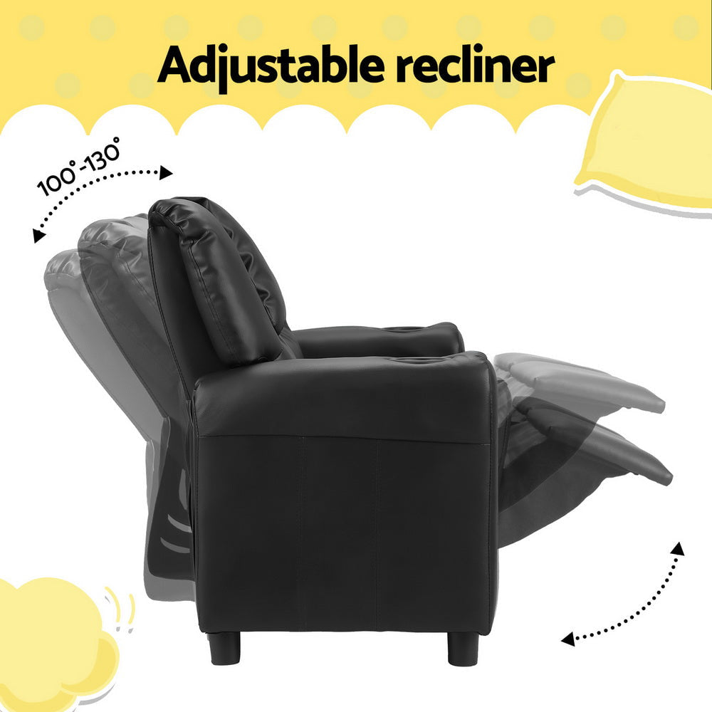 Keezi Kids Double Recliner Chair with Cup Holder