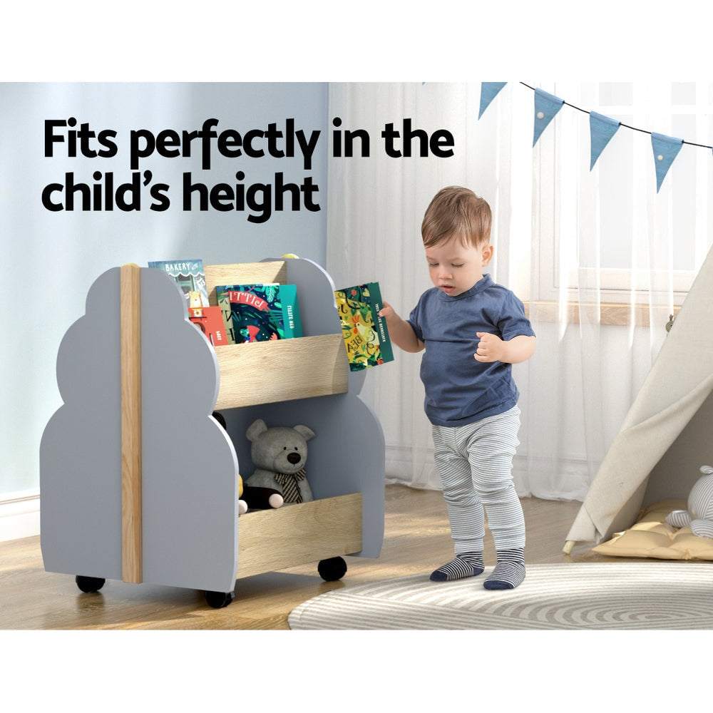 Keezi Kids Double-Sided Bookshelf Organiser