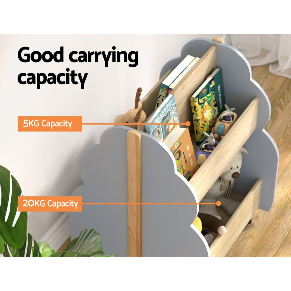 Keezi Kids Double-Sided Bookshelf Organiser