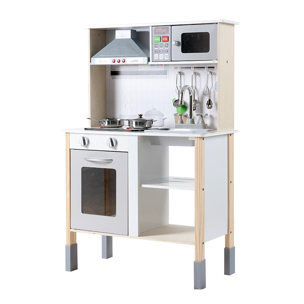 Keezi Kids Modern Interactive Kitchen Playset with Kitchenware
