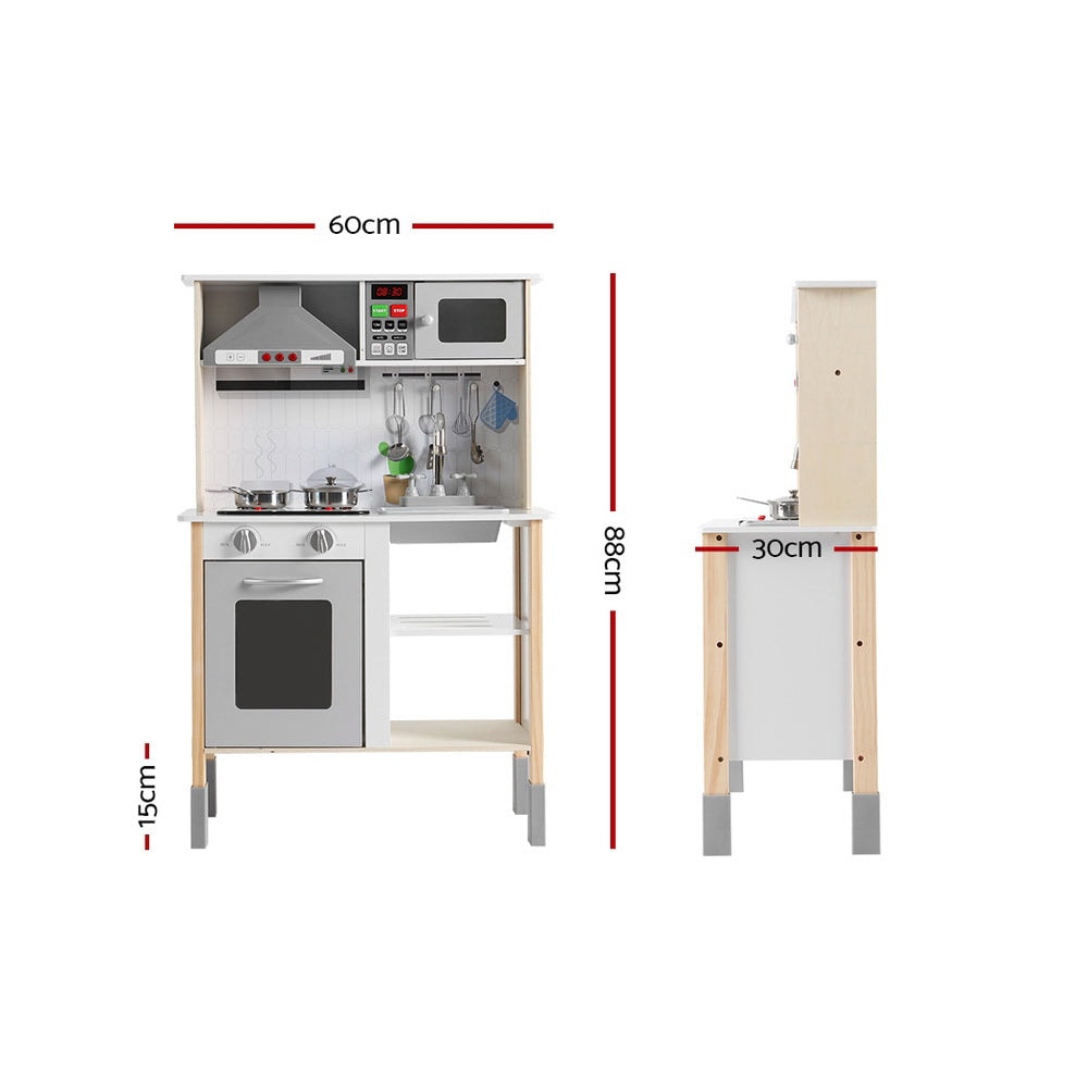 Keezi Kids Modern Interactive Kitchen Playset with Kitchenware