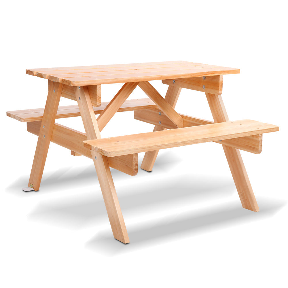 Keezi Kids Outdoor Wooden Picnic Table and Chairs Set