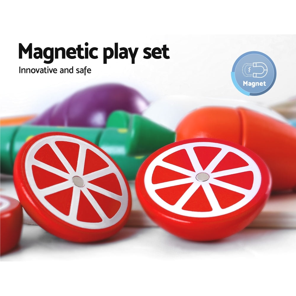 Keezi 29-piece Pretend Kids Play Food and Cooking Utensils