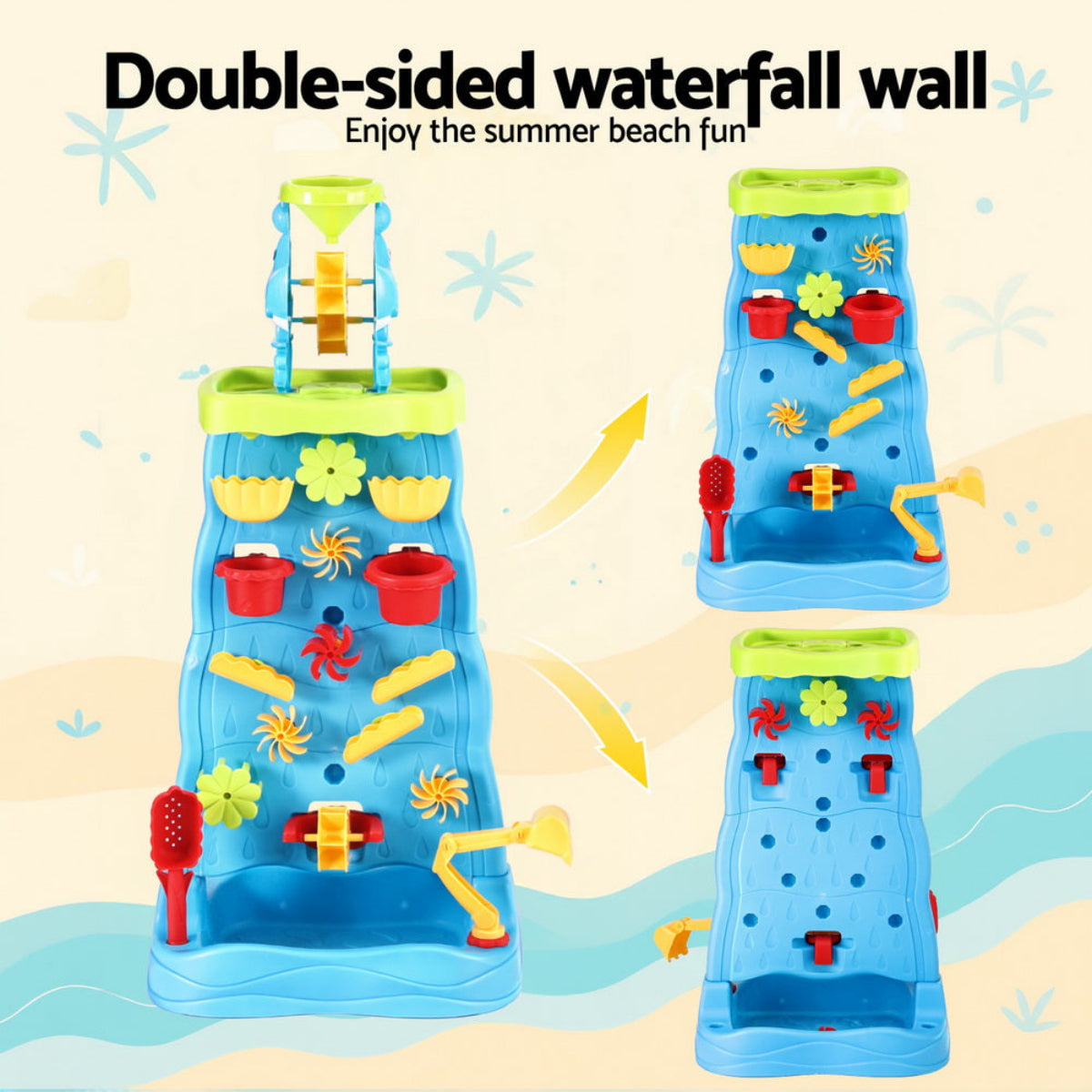 Keezi Kids Sand and Water Table with Waterfall Wall