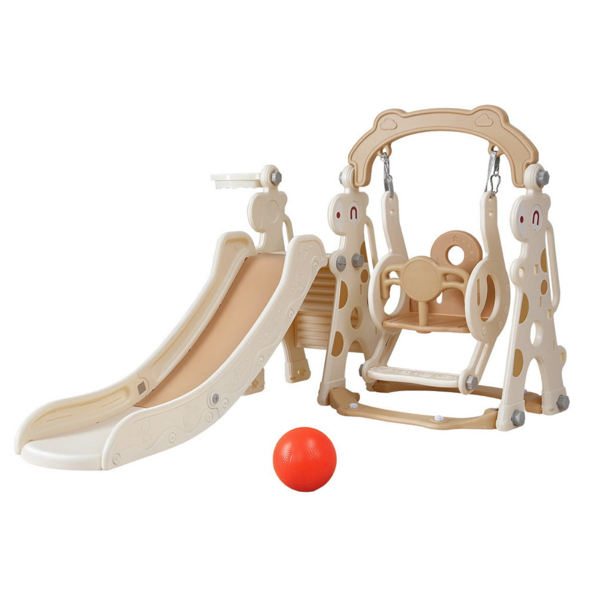 Keezi Kids Swing and Slide with Basketball Hoop