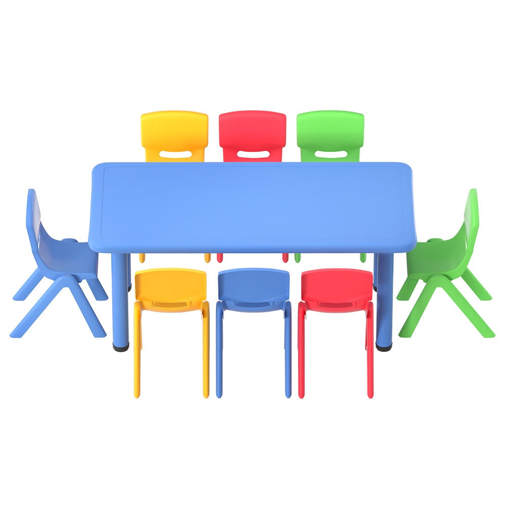 Keezi Kids Table and 8 Stackable Chairs Set