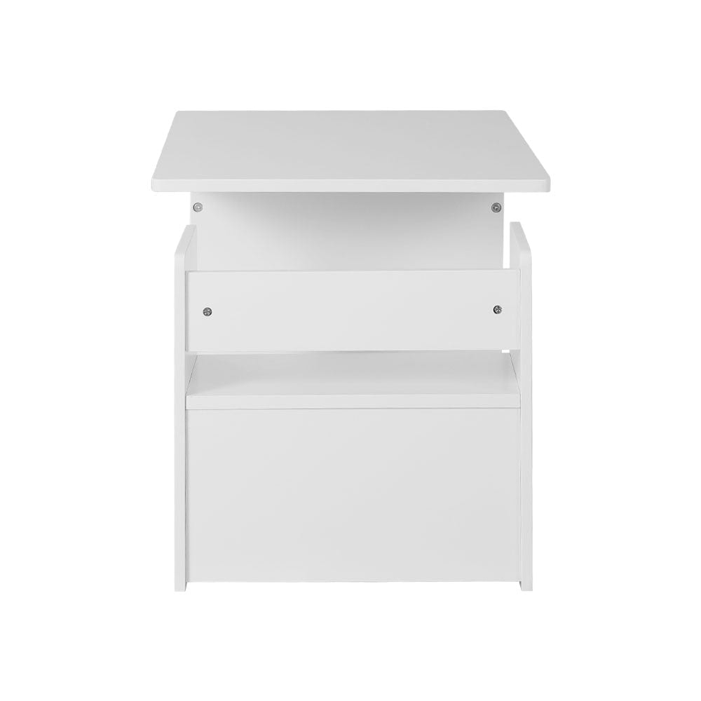 Keezi Kids White Table and Chairs with Large Storage Box