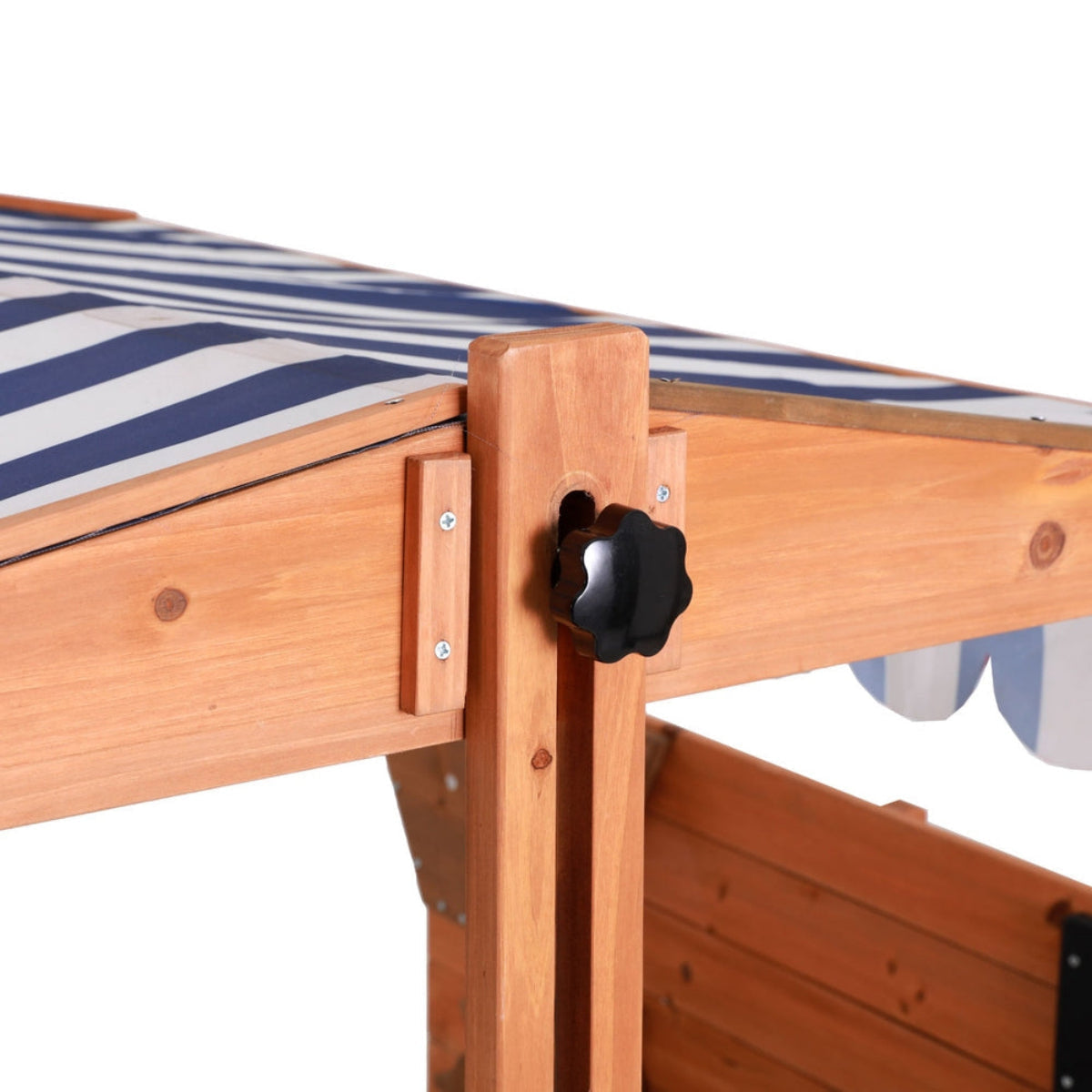 Keezi Kids Wooden Sandpit with Canopy and Sand Funnel