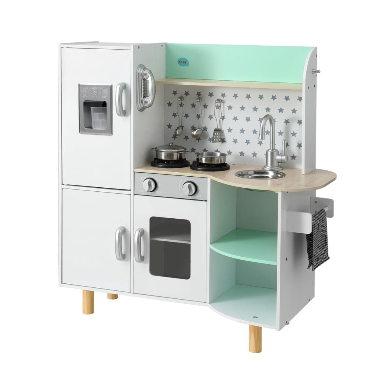Keezi Pretend Play Wooden Kids Kitchen