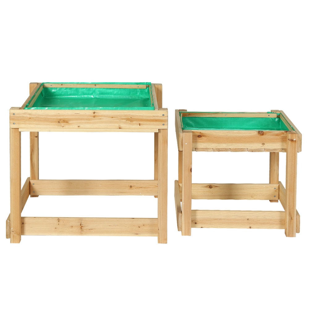 Keezi Wooden Kids Sand and Water Tables with Cover