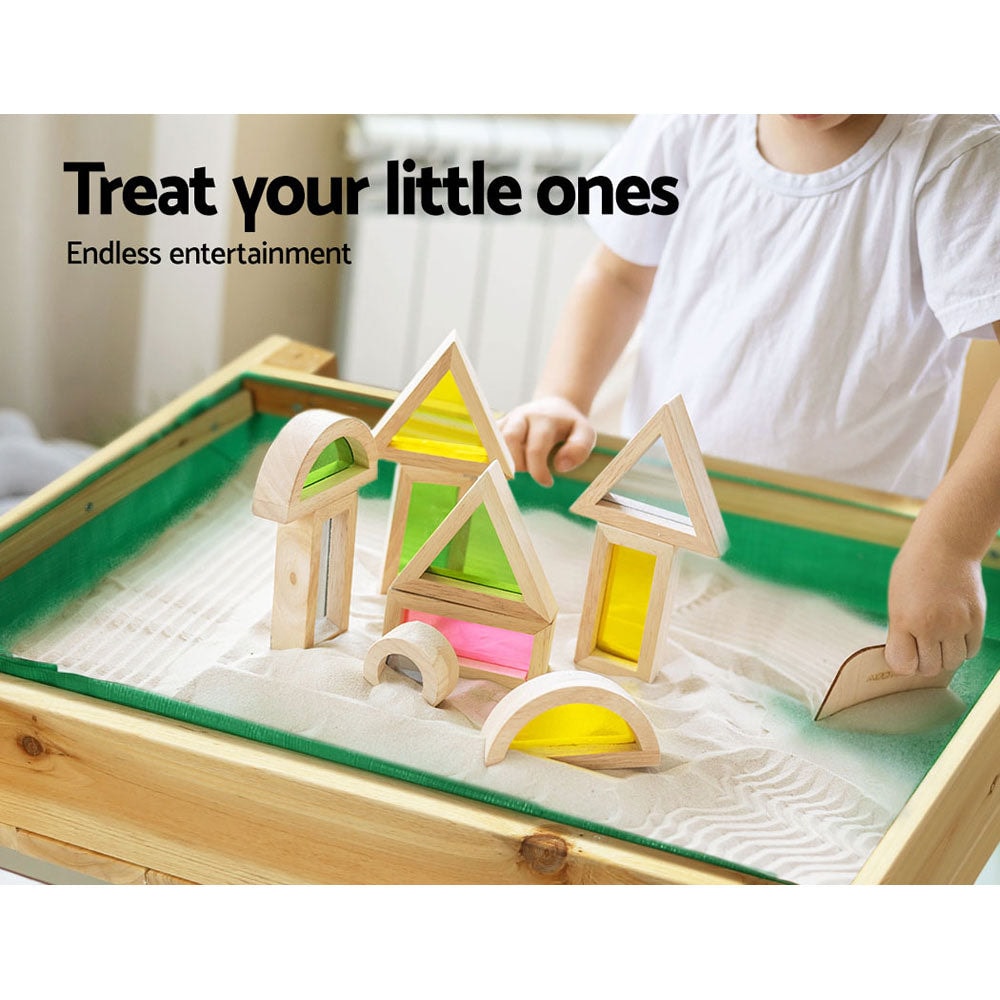 Keezi Wooden Kids Sand and Water Tables with Cover