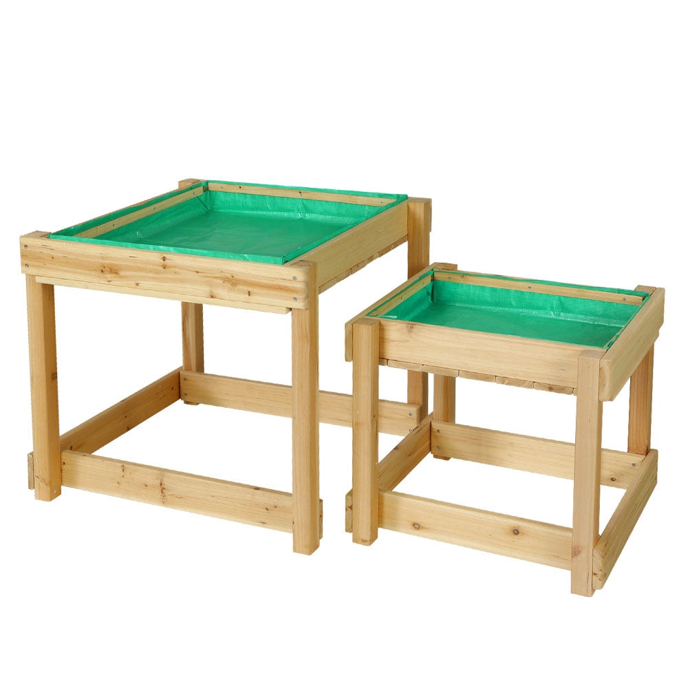 Keezi Wooden Kids Sand and Water Tables with Cover