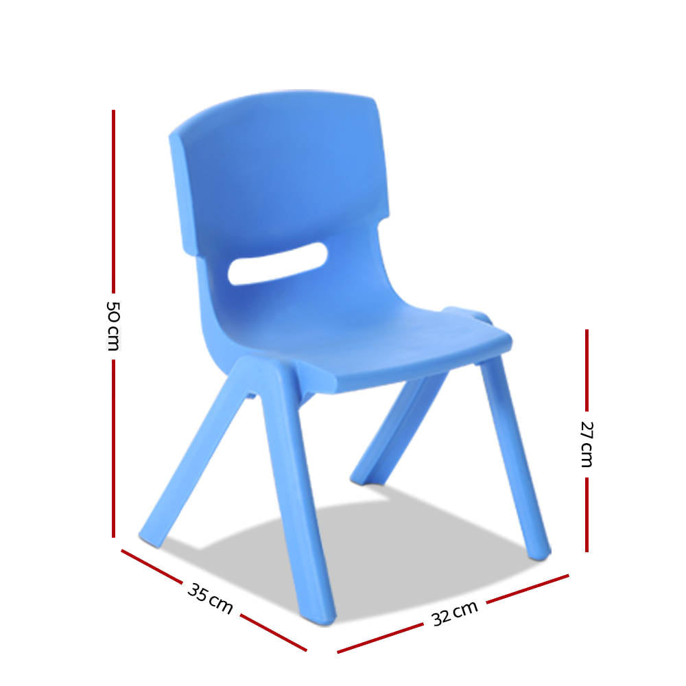 Kids Coloured Plastic Chairs Stackable Set