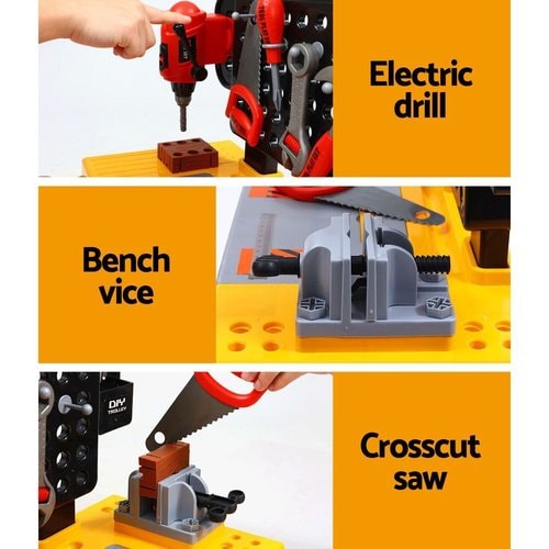Keezi Kids Realistic Plastic Workbench and Tool Play Set