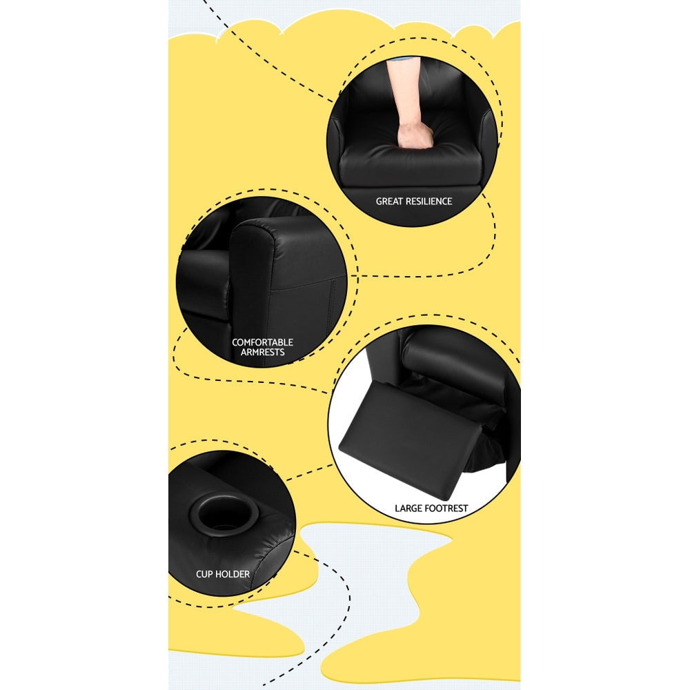 Kids Recliner Chair in Black