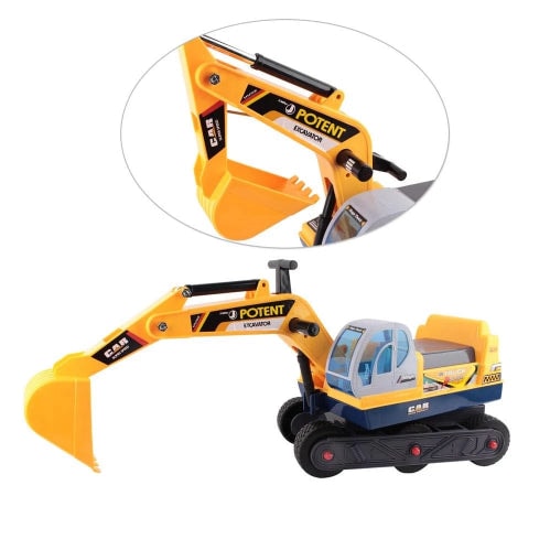 Keezi Kids Ride On Manual Excavator with Safety Hat